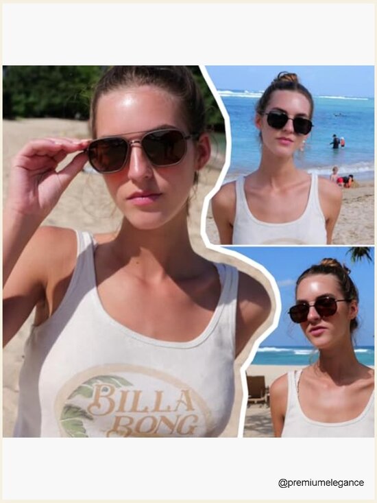 Polarized Aviator Sunglasses UV Protection Vintage Unisex Metal Frame main image 6
